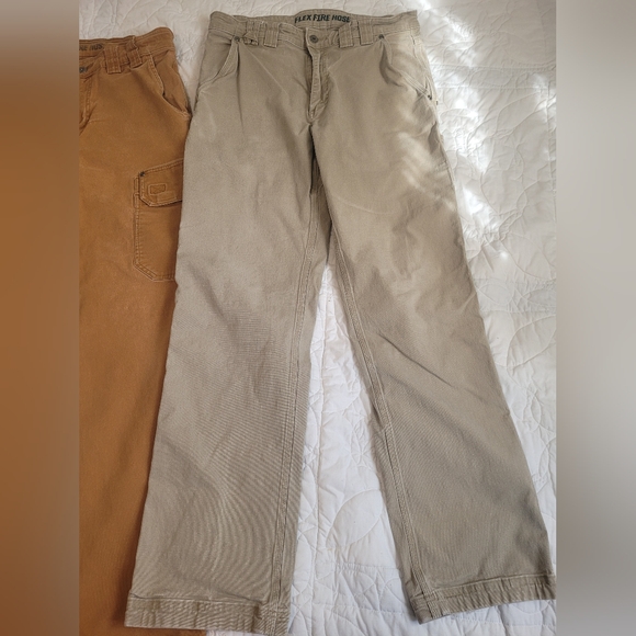2 Pairs, Duluth Trading Co Flex Fire Hose Work Pants, Tagged 34×34 Relaxed Fit - Picture 2 of 14